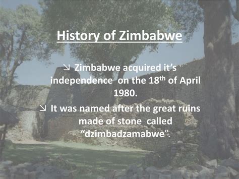 Zimbabwe summary .